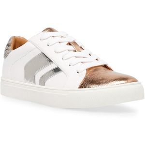 Dolce Vita Womens Aldy Gold Faux Leather Low-Top Fashion Sneakers Shoes NWT